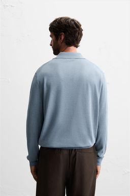 COTTON BLEND KNIT POLO SHIRT - Zara фото 3