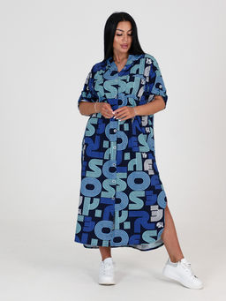 5116 ПЛАТЬЕ ЖЕНСКОЕ (Синий) - А-дина фото 2