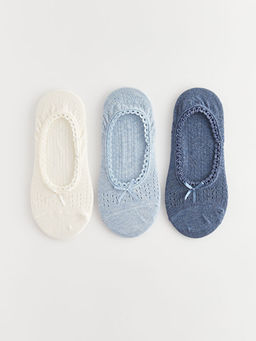 Kendinden Desenli Kad?n Babet ?orap 3l?