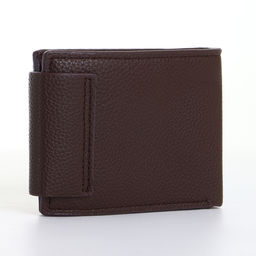 Портмоне мужское на магните, коричневое