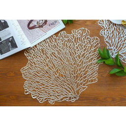 Набор салфеток сервировочных на стол Доляна Кораллы, 4839 см, 4 шт, цвет золотой  фото 17
