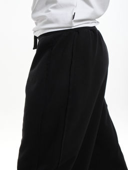 Брюки из футера для девочки с лампасом 22-5697 черный - Mini maxi фото 11