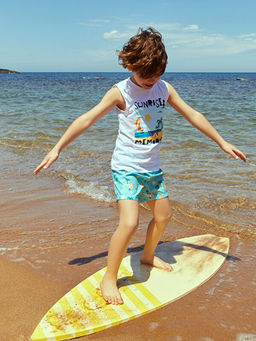 Bisiklet Yaka Erkek ?ocuk Atlet ve Deniz ?ortu