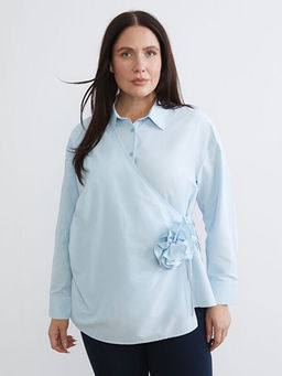 B?y?k Beden Poplin Kad?n G?mlek