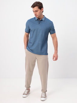 Джемпер мужской с воротником поло короткий рукав GREG G144V-PH4-OZ2 (голубой) фото 3