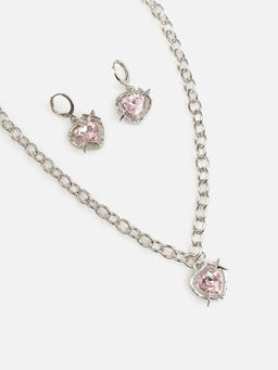 ACOOLA / Набор (бусы + серьги) детский Dolores серебристый  фото 2