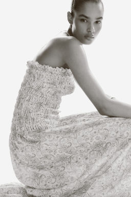 Vestido bandeau con cuerpo nido de abeja - H&m фото 8
