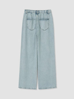 Beli Lastikli Wideleg Kad?n Jean Pantolon