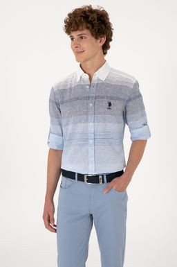 Erkek _ndigo Uzun Kollu G_mlek Sepette S_rpriz _ndirim - U.s. polo assn фото 3