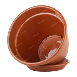 Горшок Антик 10л D32 терракот с поддоном (уп.5) - 5пласт фото 4