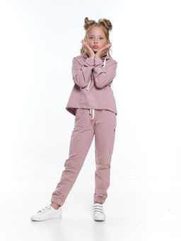 Спортивный костюм для девочки детская одежда для фитнеса бег 22-7610 пыльная роза - Mini maxi фото 4