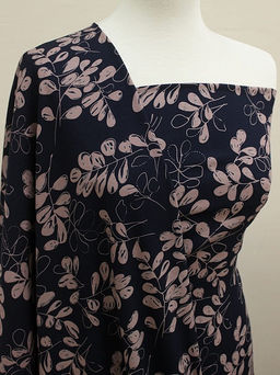 Штапель Премиум Дыхание осени цв.чернильный/розово-сиреневый, ш.1.45м, вискоза-100%, 120гр/м.кв - Купава фото 3