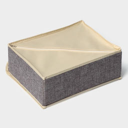 Органайзер для хранения белья Доляна Тео, 13 ячеек, с прозрачной крышкой, 322312 см, серый  фото 9