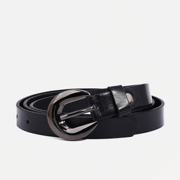 Ремень женский, ширина 2 см, винт, пряжка металл, цвет чёрный