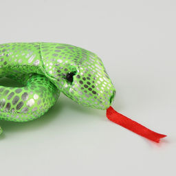 Мягкая игрушка Змея блестящая, 11 см, цвет зелёный - Simaland фото 4
