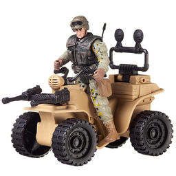 Фигурка солдатика на боевой машине, в дисплее 8 шт. - Junfa toys фото 2