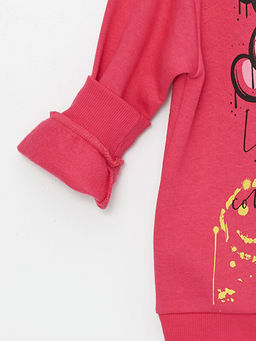 Bisiklet Yaka K?z ?ocuk Kal?n Sweatshirt