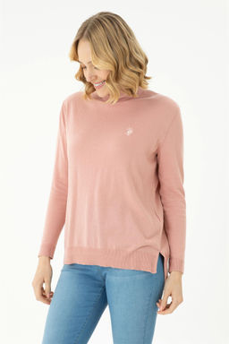 Женский базовый свитер пудрового цвета Неожиданная скидка в корзине - U.s. polo assn фото 3
