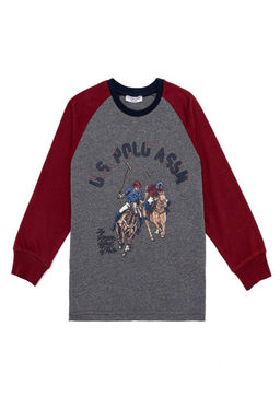 Пижамный комплект антрацитового меланжа для мальчика Неожиданная скидка в корзине - U.s. polo assn фото 2