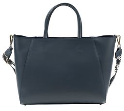 Сумка женская Sefaro Exotic из телячьей кожи тёмно-синяя 36×28×14 см  фото 3