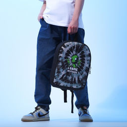 Рюкзак текстильный Инопланетянин, 38х14х27 см, цвет чёрный - Nazamok фото 9