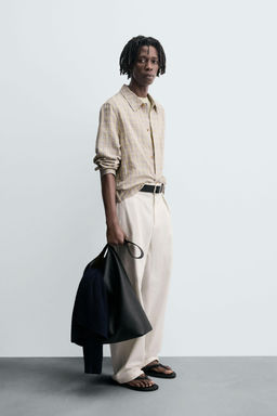 TEXTURED CHECK SHIRT - Zara фото 4