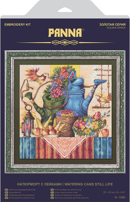 Набор для вышивания PANNA Золотая серия N-1995 Натюрморт с лейками 25 х 25 см