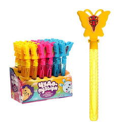 Цена за 24 шт. Мыльные пузыри трещотка Прекрасная бабочка, 70 мл, цвета МИКС