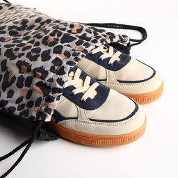 Мешок для обуви Леопард, 32*0,5*40 см, отд на шнурке, коричневый - Simaland фото 4