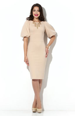 Платье из джерси сливочный