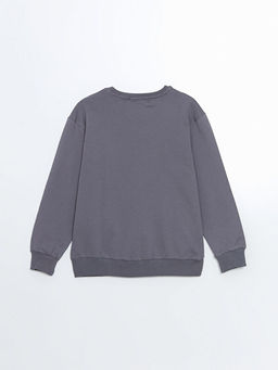 Bisiklet Yaka Bask?l? Erkek ?ocuk Sweatshirt - Waikiki фото 3