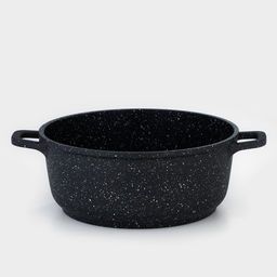 Кастрюля Доляна «Элит», 2 л, d=20 см, h=9 см, литые ручки, антипригарное покрытие, литой алюминий, чёрная