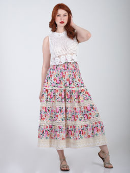 Юбка в стиле кантри больших размеров - Almond фото 6