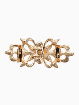 Зажим для кардигана «Ажур. Цветы», цвет золотой в золоте