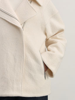 Полупальто-косуха из шерстяной ткани / Zarina  фото 7