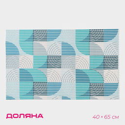 Коврик для дома Доляна Пауль, 40?65 см, бирюзовый