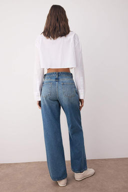 Mavi Yuksek Bel Wide Leg Genis Paca Jeans TWOAW26JE00145 - Trendyolmilla фото 4