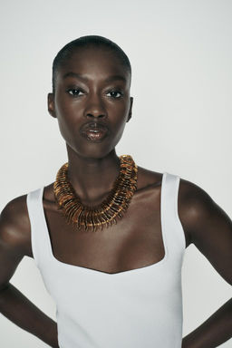 PLAIN KNIT CROP TOP - Zara фото 13