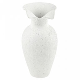 Ваза керамическая "Аристократ" 1,45л, д12,5см, h25,6см, горло д5,5см, матовая глазурь, противоскользящие накладки, белый, в коробке (Китай)