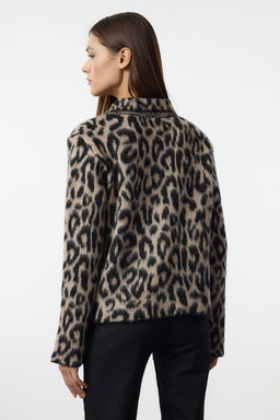 TRENDYOLMILLA Kahverengi Leopar Desenli Triko H?rka TWOAW25HI00360 фото 5