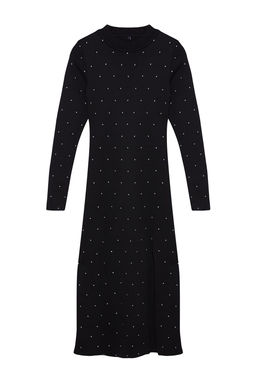 TRENDYOLMILLA Siyah Midi Triko Tas Islemeli Elbise TWOAW25EL00004  фото 6