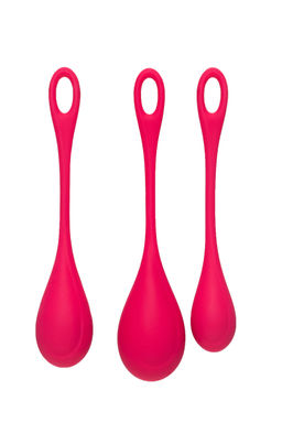 Набор вагинальных шариков Satisfyer YONI, силикон, красный, 2 см.