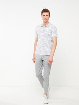 Polo Yaka K?sa Kollu Desenli Pike Erkek Ti??rt