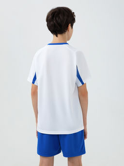 Детская футбольная форма KELME Short-Sleeved Football Suit (White/Blue)
