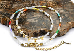 Чокер из циркона с жемчугом цвет микс, 41см