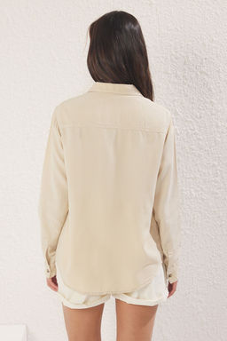 TRENDYOLMILLA Mint %100 Tencel Denim Gomlek TWOSS25GO00121  фото 4