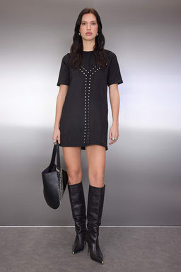 Siyah Duz Buzgu / Drape Maxi Orme Elbise TWOAW26EL00346 - Trendyolmilla фото 2