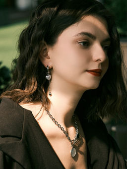 Серьги со съёмным элементом «Трансформер» собачка, цвет белый в серебре