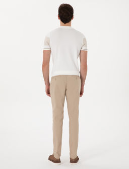 Bej Slim Fit Keten G_r_n_ml_ Kanvas Pantolon