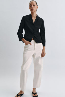 JEANS ZW COLLECTION TAPERED MID-WAIST - Zara фото 15